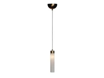 TUBE 2000/S1 - Light antique brass finish pendant lamp with alabaster by Possoni Illuminazione - view 2